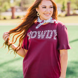 Howdy Tee Maroon