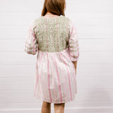 Helen Dress- Pink & Green