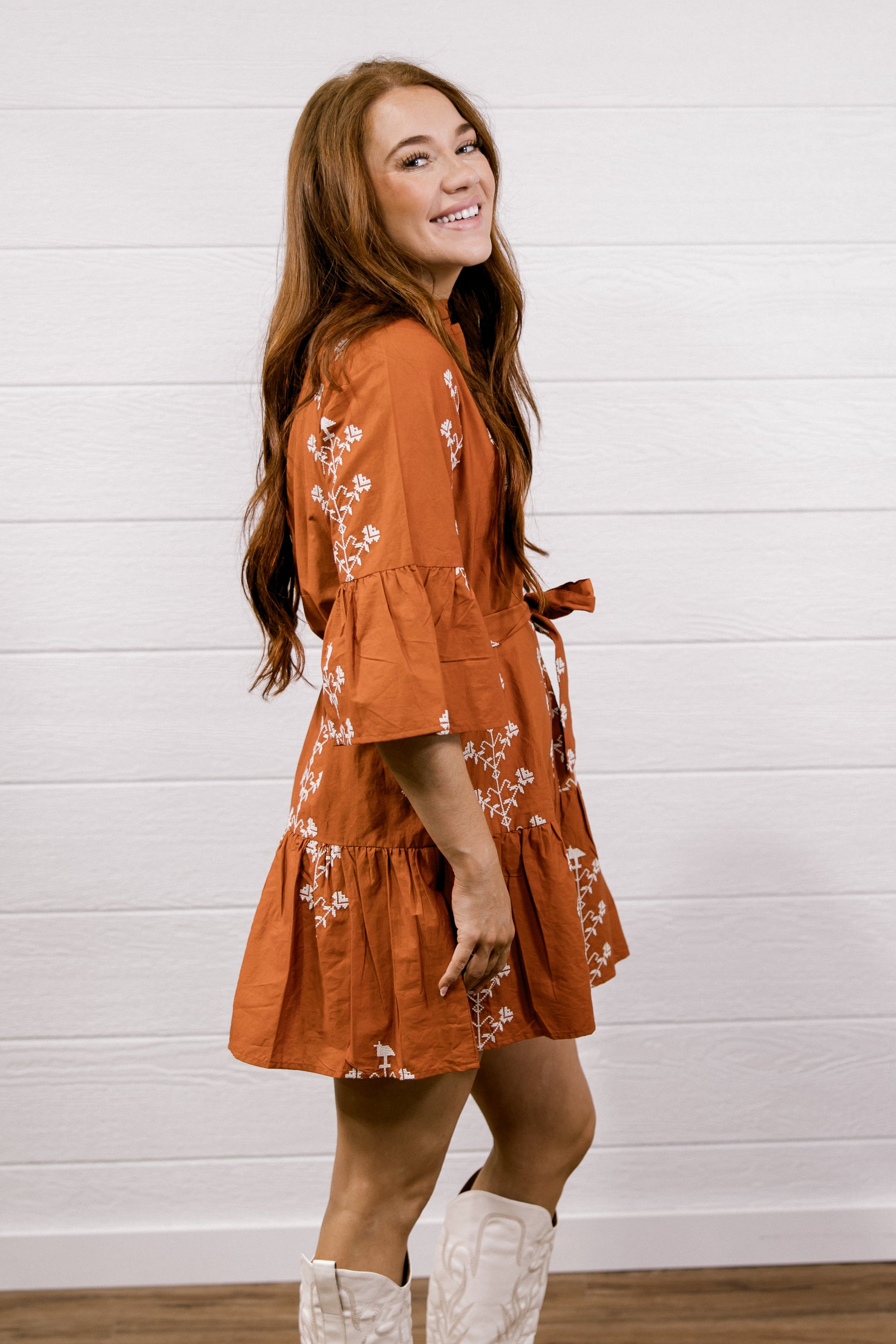 Ellington Dress- Burnt Orange – Oh My Stars Apparel