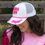 In My Game Day Era White Cap with Pink Embroidery and Yellow Details Side